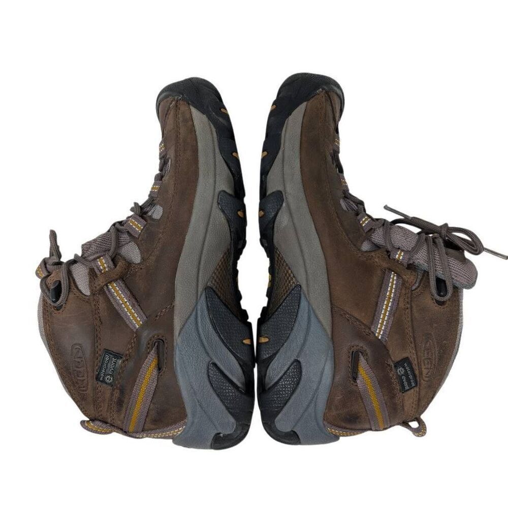 KEEN Women's 6.5 Targhee 2 Mid Height Waterproof Brown Goat Crown Blue Hiking - Picture 6 of 10